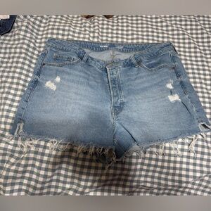 Old Navy Light Blue Frayed Jean Shorts